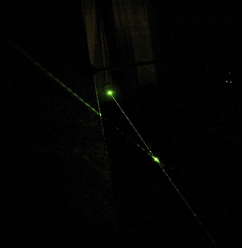 Green laser, mirror & path