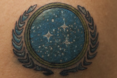 Word star tattoo in global warning