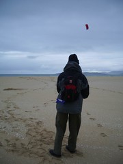 Kite-flying on Scarista Beach