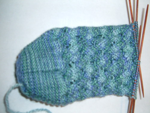 Woven Cable Eyelet socks