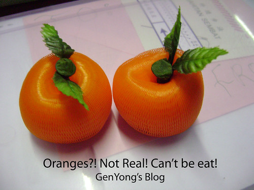 Not real oranges