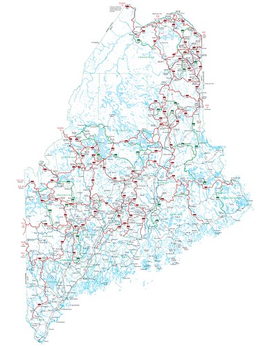 road maps of maine. road map, the Maine