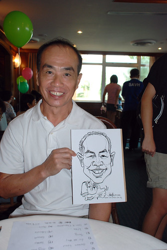 Caricature live sketching Temasek Fun Day 4