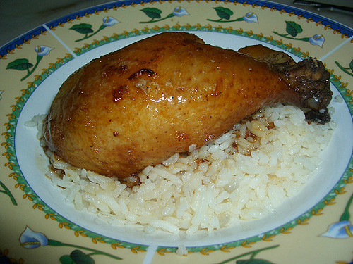 roast chicken and rice