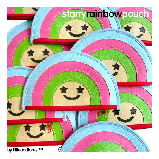 starry rainbow pouch