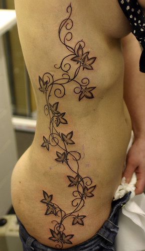 Ivy Up The Side Tattoo by The Tattoo Studio 