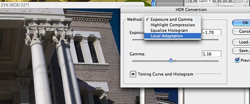 Step 7: Selecting Local Adaptation from HDR Conversion