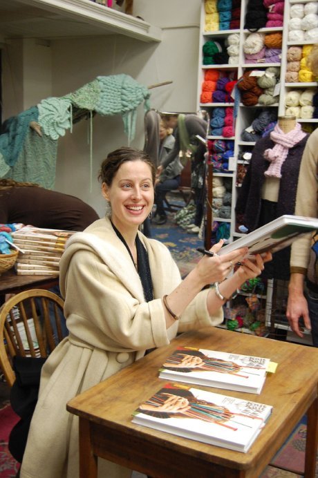 Sabrina Gschwandtner at the KniKnit book signing