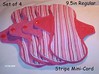 Pink with Stripe Soft Mini-Cord Print! 9.5in Regular Set of 4! Auction