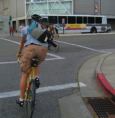 Kyle on his Specialized bicycle near downtown San Jose California