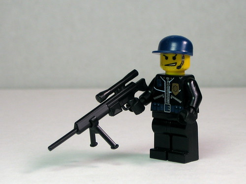 SWAT Sniper Dunechaser Tags lego rifle review police sniper minifig 