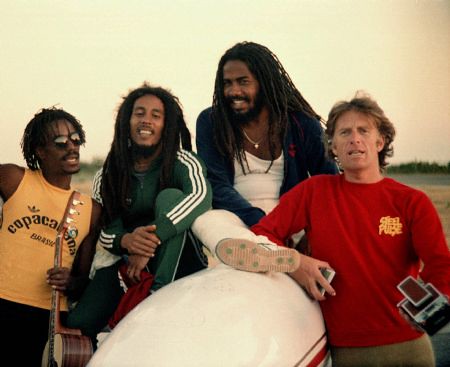 Chris Blackwell with Bob Marley and others