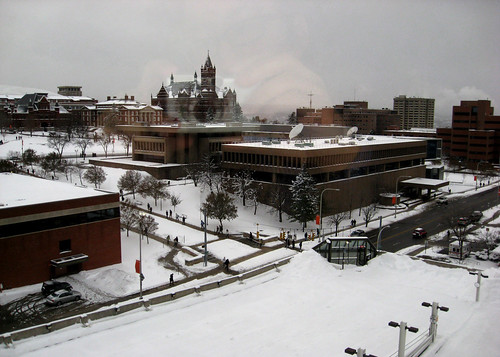 New York. Snow. Syracuse