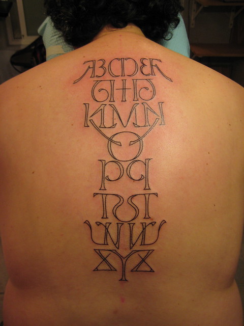 Alphabet Tattoo. www.shannonarchuleta.com. Ambigram created by either Scott 