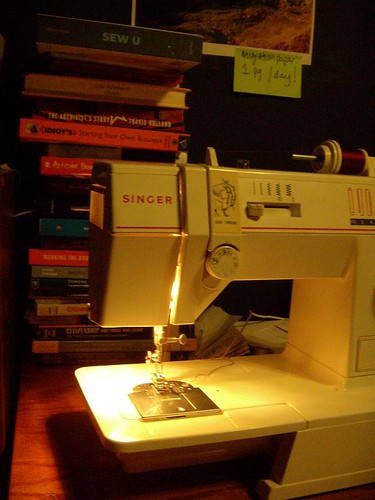 sewing and books
