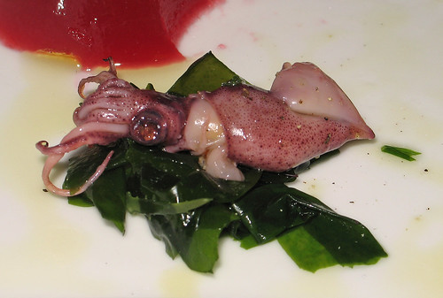 Crudo di Seppia (baby cuttlefish) from the Crudità di Pesce platter
