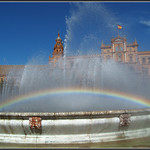 Arco Iris en la Fuente de la Plaza de España