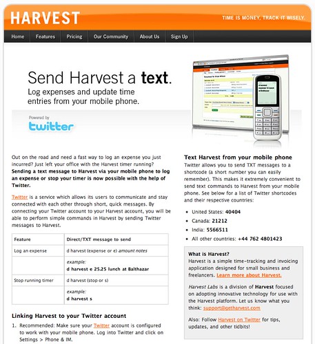 Twitter + Harvest = Convenient!