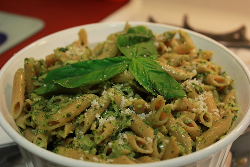 Pennette with Basil Pesto