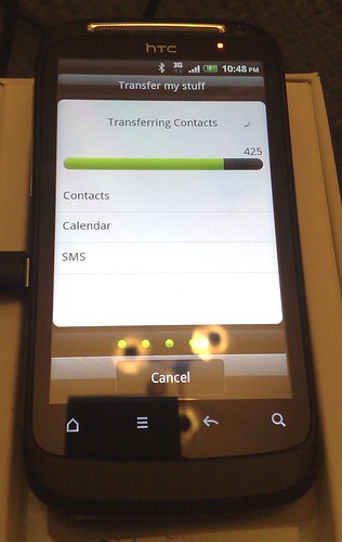 HTC Desire S, copying data from my old phone