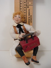 Porcelain Shoeshine Kid 1:12 Scale Miniature Doll