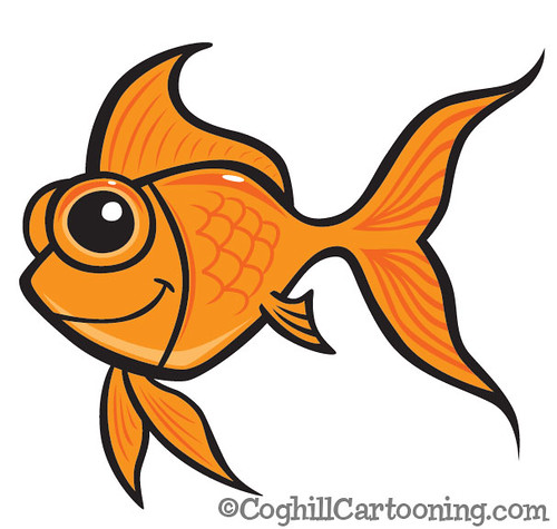 goldfish cartoon drawing. Cartoon Goldfish Illustration