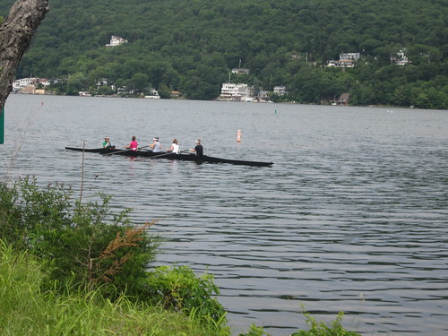Rowing class on Greenwood Lake