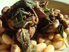 Chicken Liver With Sage And White Beans