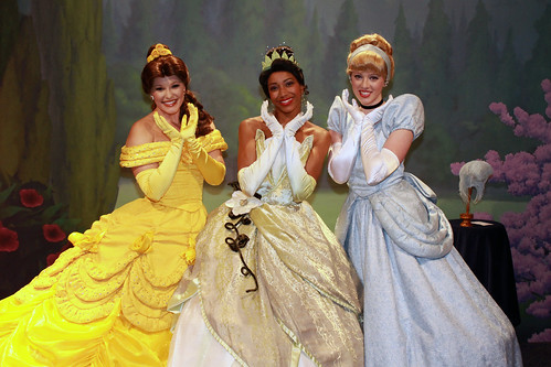 Belle, Tiana and Cinderella