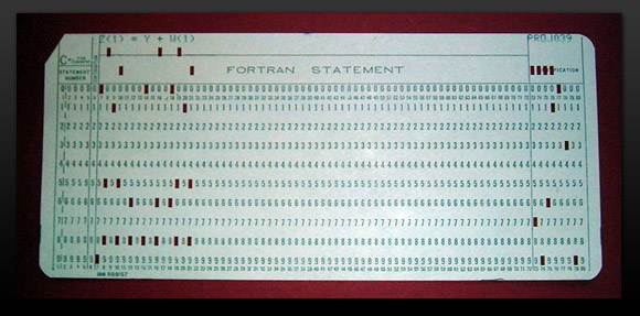 Punch card Fortran program