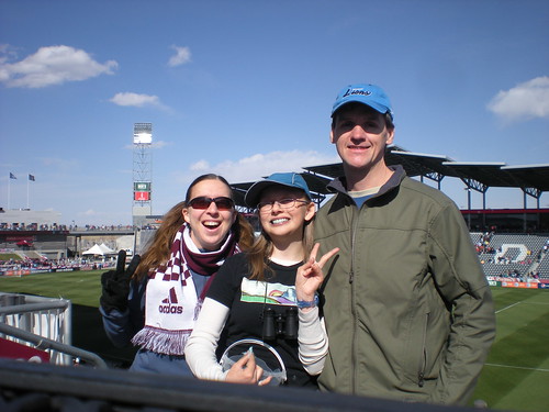 Clare, Emma, and Dennis at Dick's Sporting Goods Park