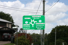 Bardon Roundabout Road Sign