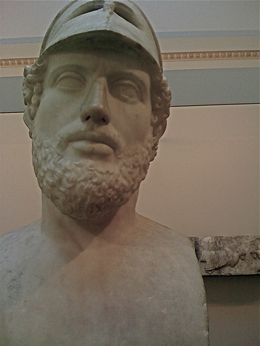 Giant head of Greek Soldier