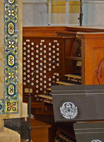 Cathedral Basilica of Saint Louis, in Saint Louis, Missouri, USA - organ console