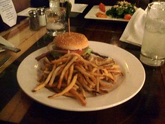 Chicken sandwich and pommes frites