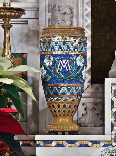 Saint Mary of the Barrens Roman Catholic Church, in Perryville, Missouri, USA - Shrine of the Miraculous Medal - vase