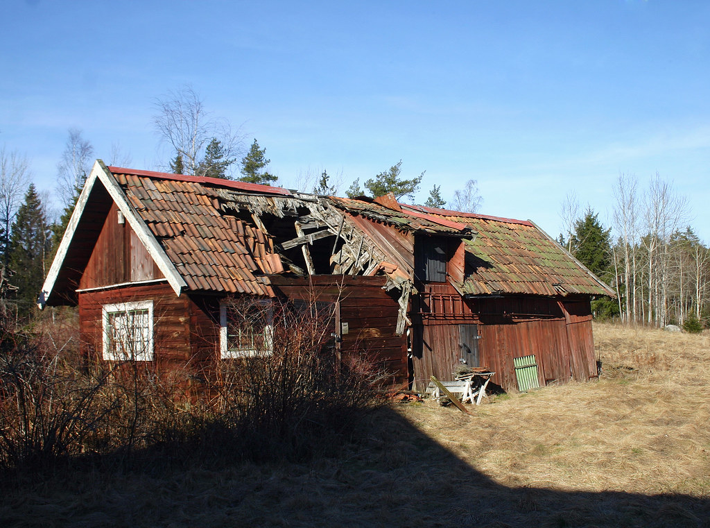 Old, decaying barn