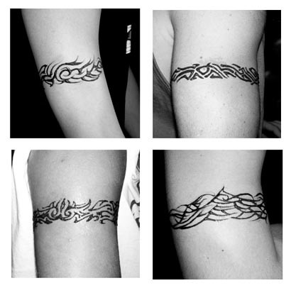 Tribal armband tattoo designs do not depict any specific civilization or 