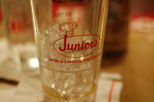 empty Junior's glass