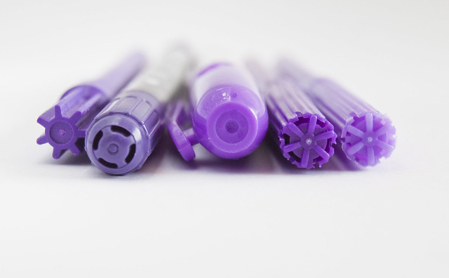 purple pencils