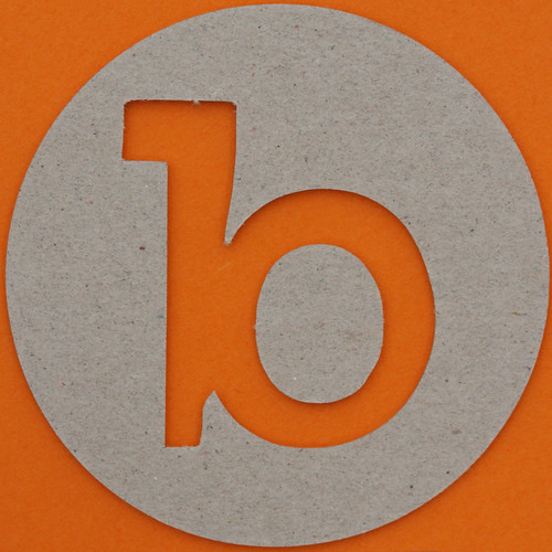 letter b. plain card disc letter b