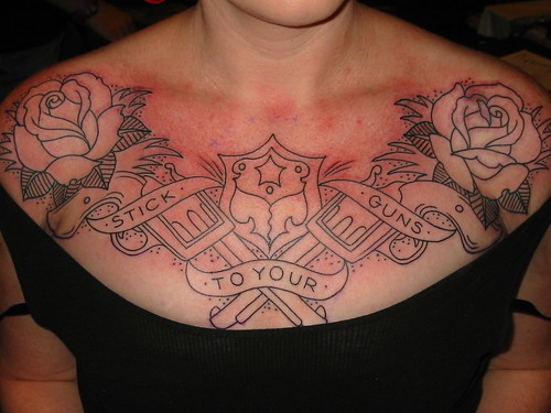 Cool chest tattoo outline