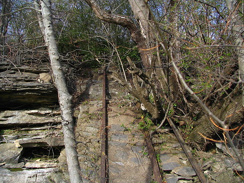 Abandoned incline tracks at abandoned park