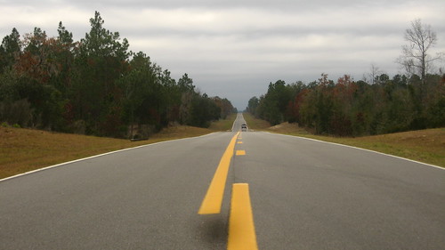 Smooth black top on highway 337 near Bronson, Florida, USA