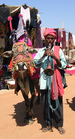 Red Swami and Cow