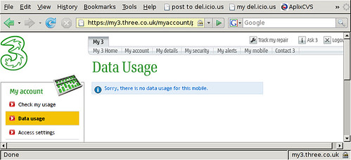 Three data usage