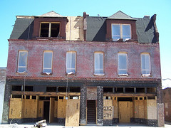 rehab begins on an historic property at Crown Square (image courtesy Old North St. Louis)