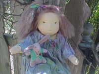 Broomstick Pleated Doll Dress and Bunny Friend