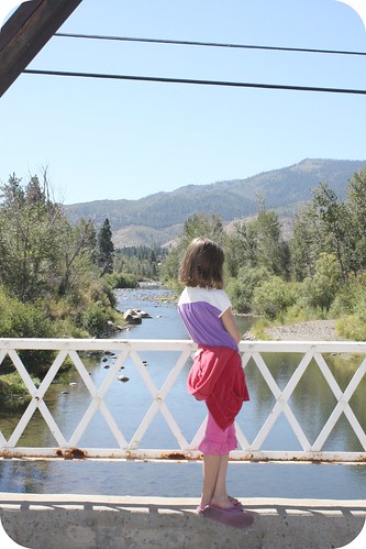 Big sis at the Truckee river by you.