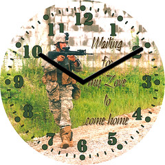 Soldier Away From Home Clock